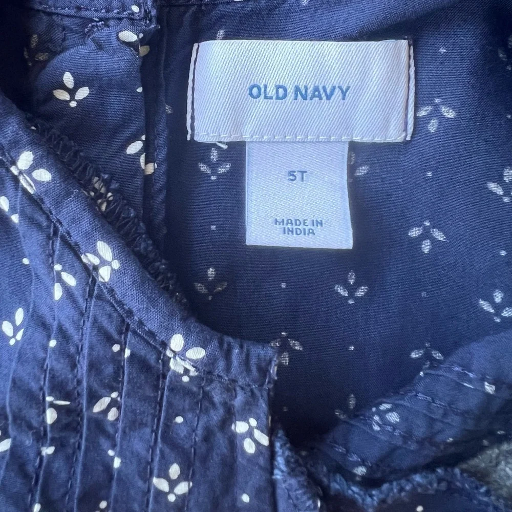 Old Navy Girls Blue 3/4 Sleeve Dress | 5T